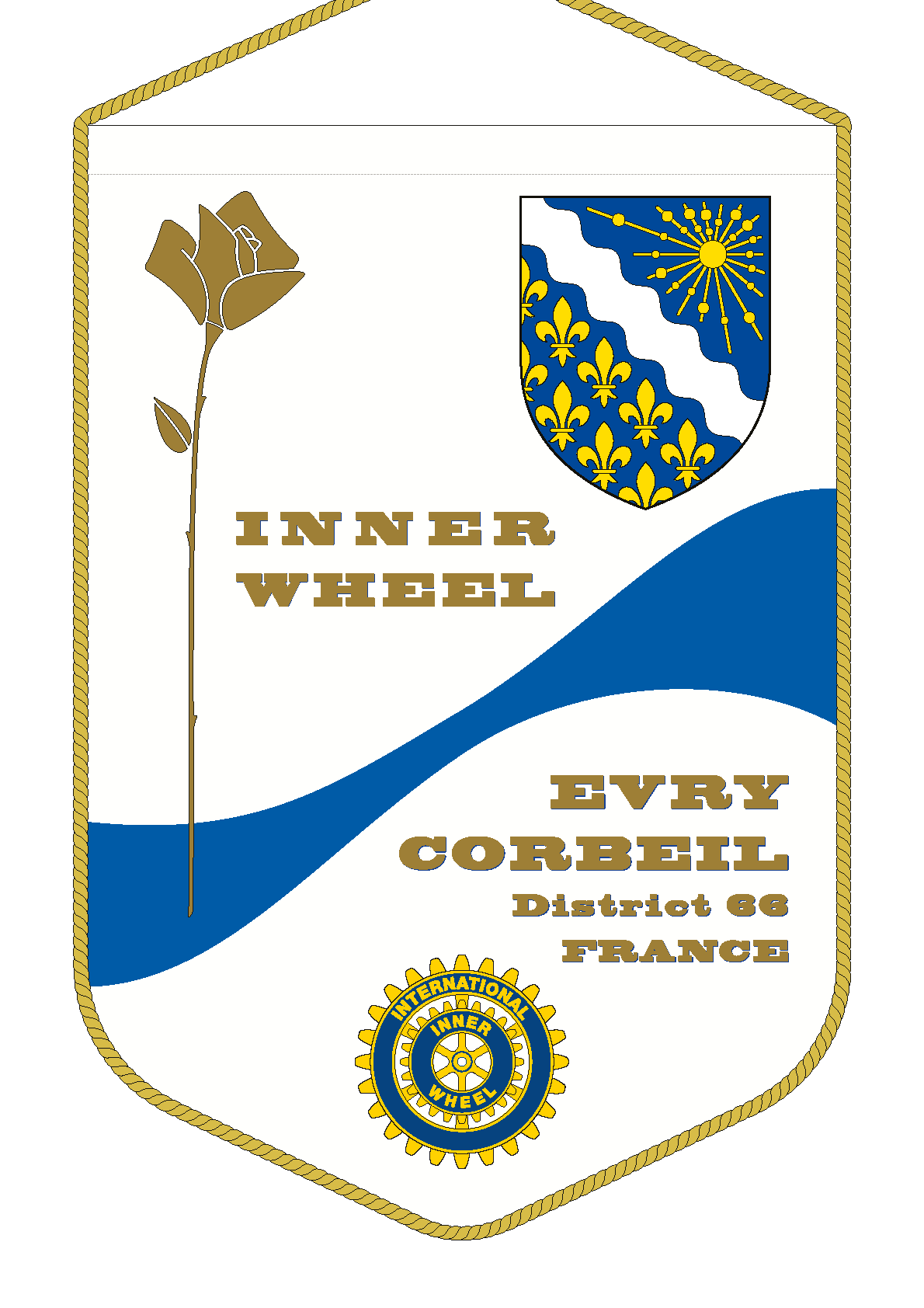 FANION INNER WHEEL CLUB EVRY CORBEIL