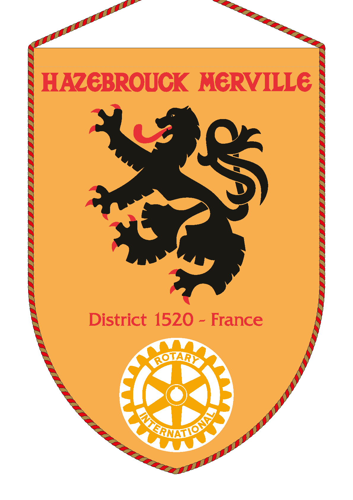 FANION ROTARY CLUB HAZEBROUCK