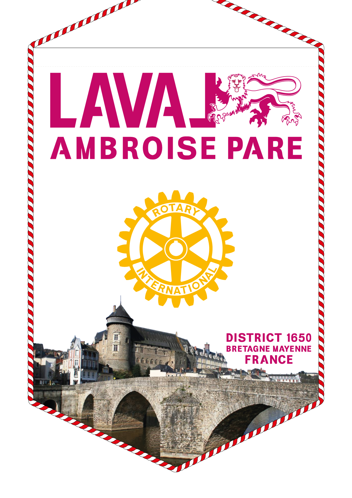FANION ROTARY CLUB LAVAL AMBROISE PARE