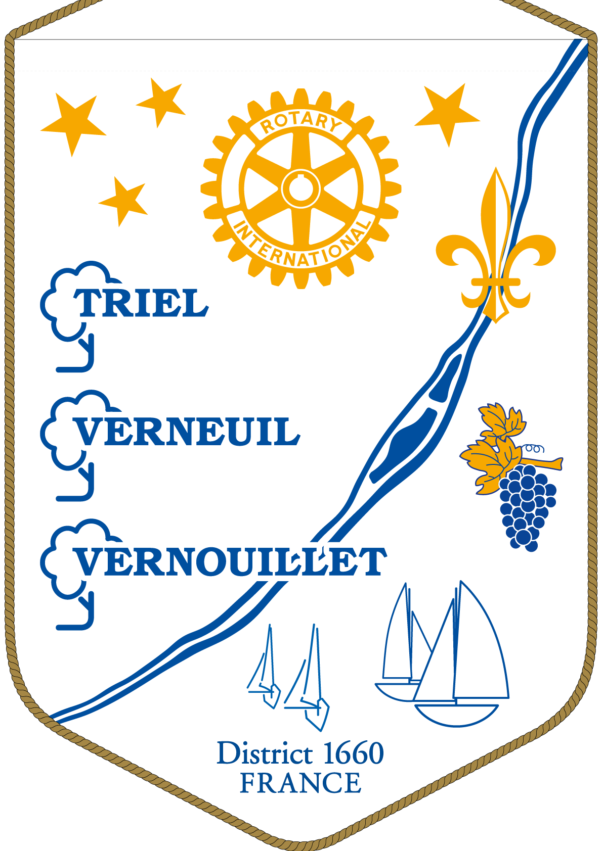 FANION ROTARY CLUB TRIEL VERNEUIL VERNOUILLET